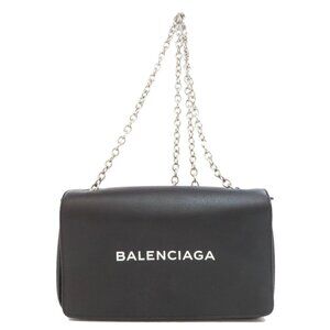 BALENCIAGA Chain Wallet Long Calfskin Black 502027